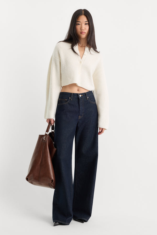 THE CHUNKY KNIT CARDIGAN | CHALK