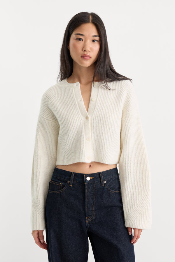 THE CHUNKY KNIT CARDIGAN | CHALK