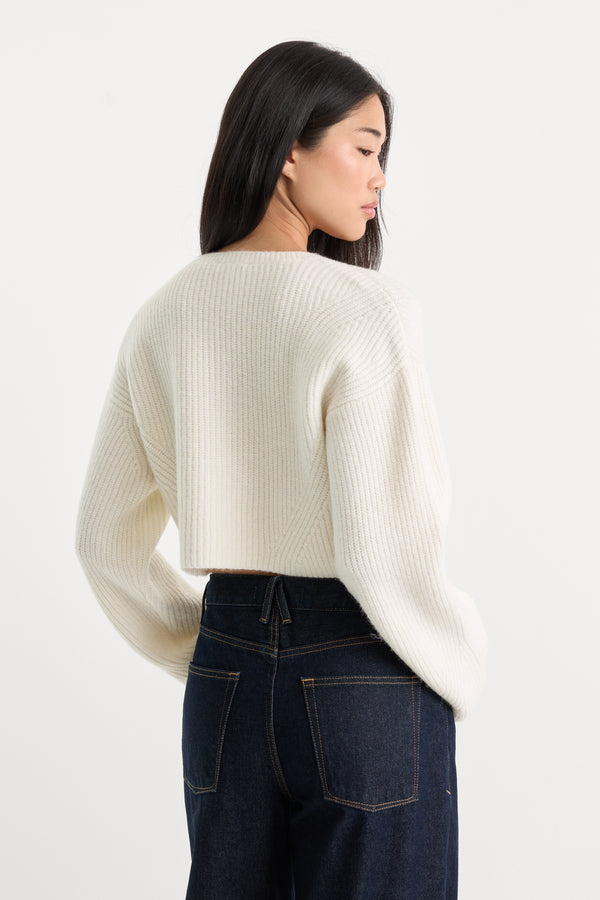 THE CHUNKY KNIT CARDIGAN | CHALK