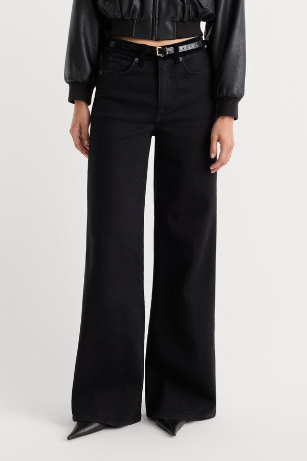 GOOD WAIST PALAZZO JEANS | BLACK001