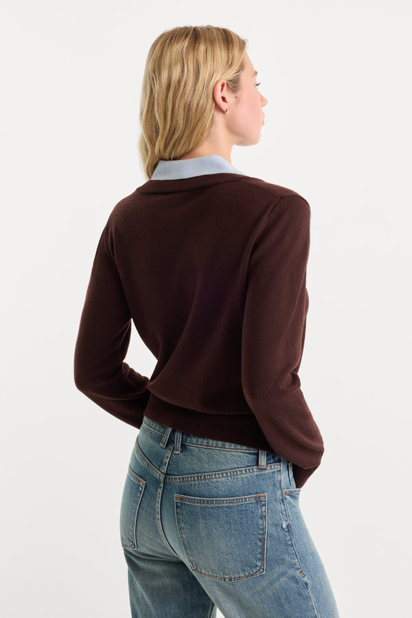 THE TWO IN ONE SWEATER | MOCHA WITH SKY