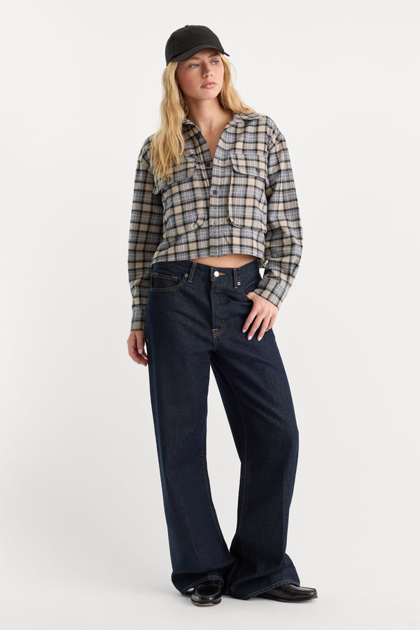 THE PATCH POCKET SHIRT | TAN PLAID