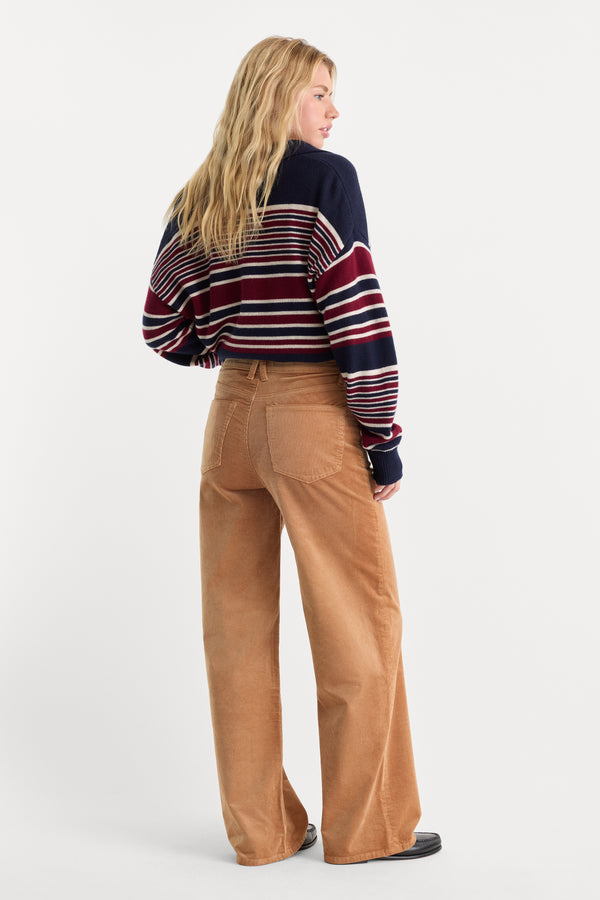 VINTAGE WIDE CORDUROY PANT | CAFE CLAY