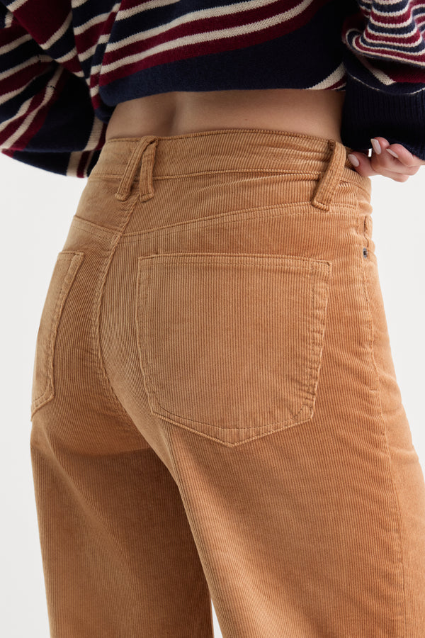 VINTAGE WIDE CORDUROY PANT | CAFE CLAY