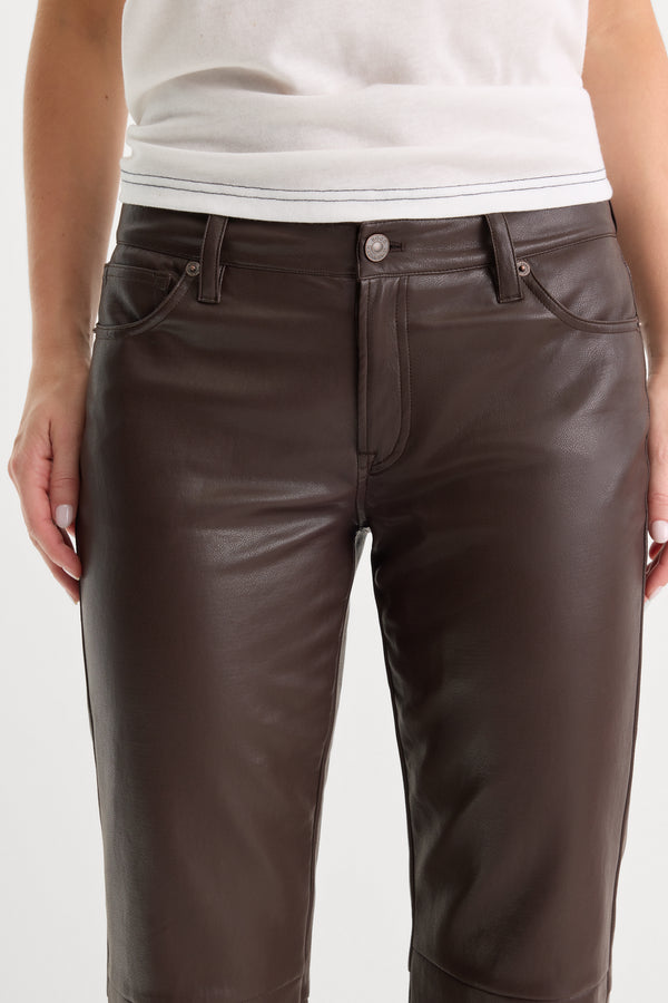 BETTER THAN LEATHER LOW RISE BOOTCUT PANT | ESPRESSO