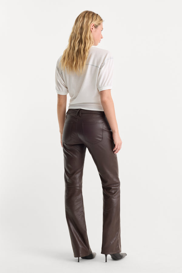 BETTER THAN LEATHER LOW RISE BOOTCUT PANT | ESPRESSO