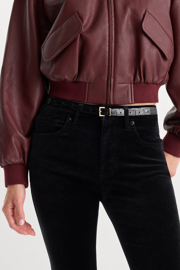 VELVET GOOD LEGS FLARE PANT | BLACK