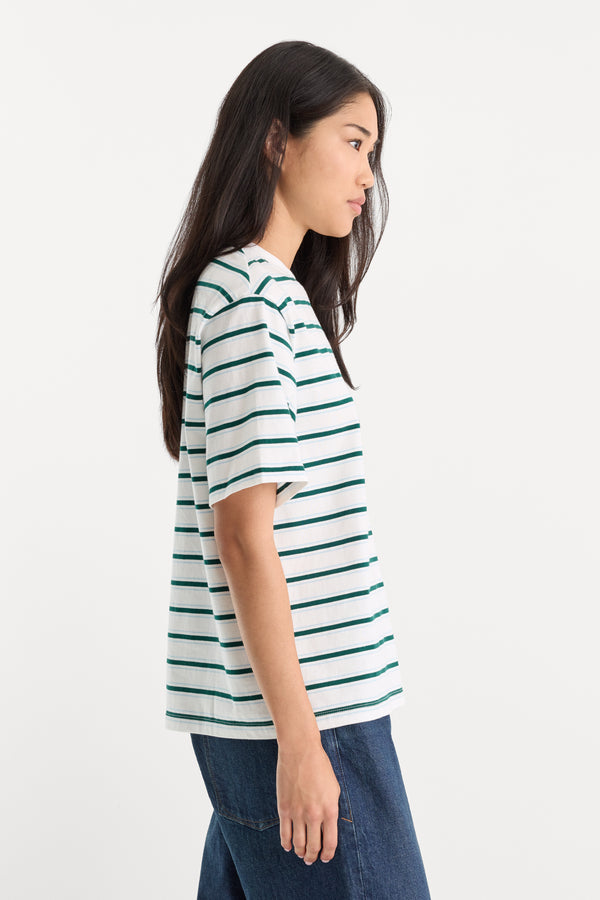 THE BODEGA TEE | FOREST MULTI STRIPE