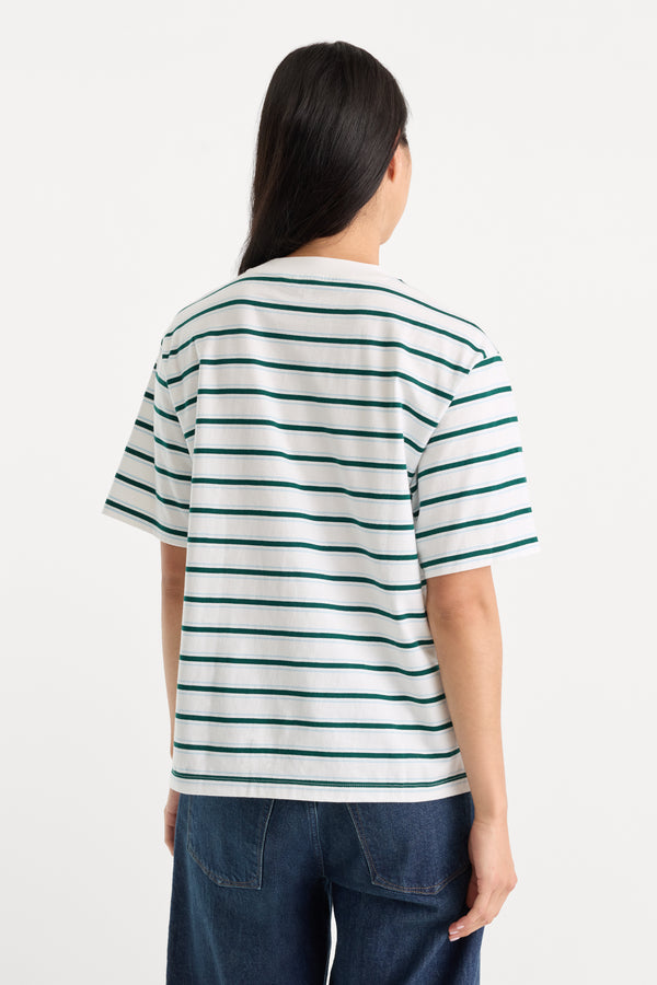 THE BODEGA TEE | FOREST MULTI STRIPE