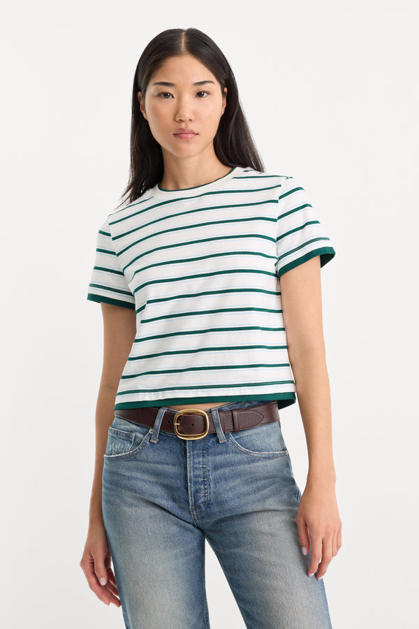 THE LAYERED TEE | FOREST MULTI STRIPE