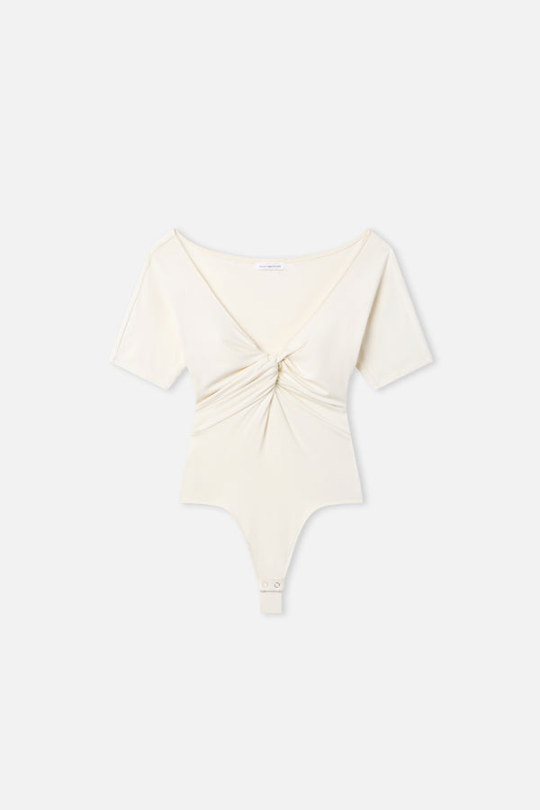 JERSEY TWIST FRONT BODYSUIT | ECRU003