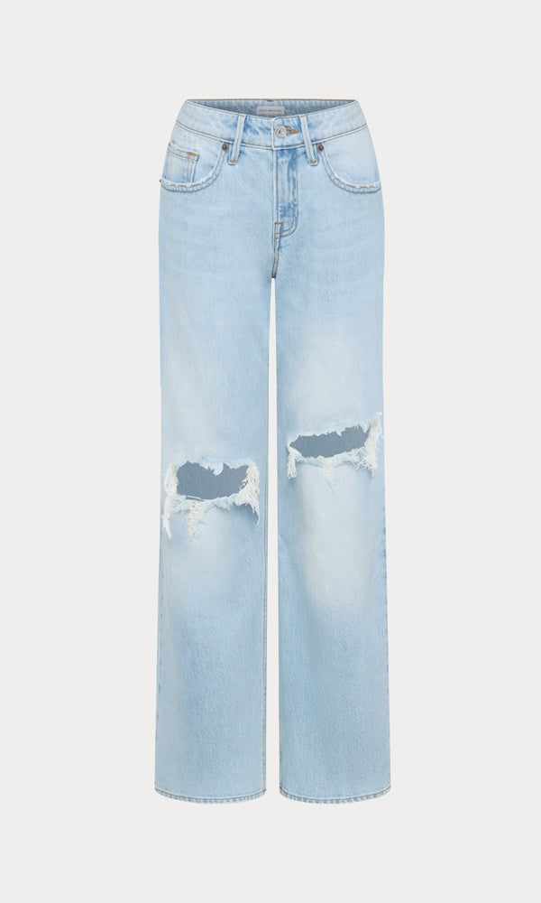 VINTAGE LOW LOOSE JEANS | INDIGO1249-7 | GOOD AMERICAN | FLAT