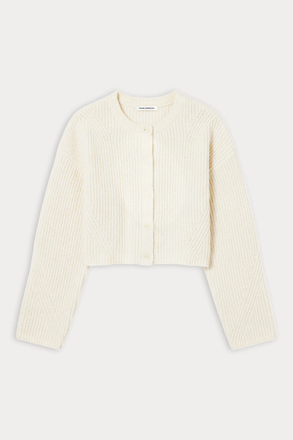 THE CHUNKY KNIT CARDIGAN | CHALK