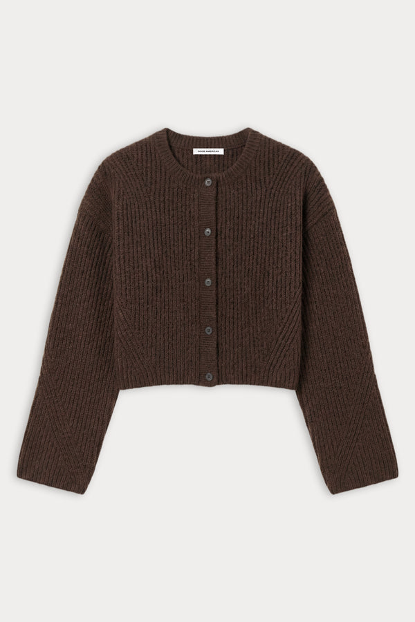 THE CHUNKY KNIT CARDIGAN | ESPRESSO