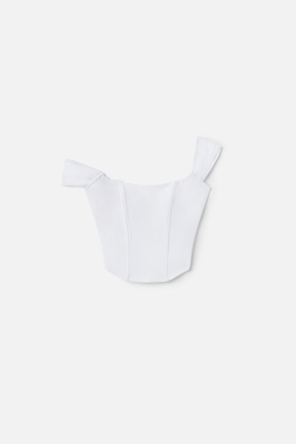 DOLLY SUPER STRETCH CORSET TOP | WHITE001