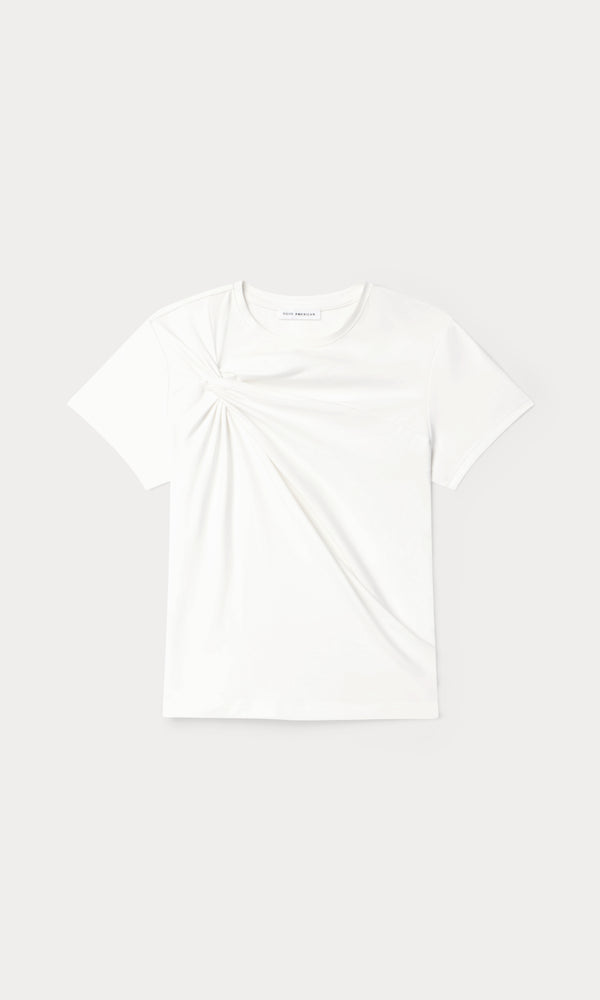 SUPER STRETCH TWIST TEE | WHITE001