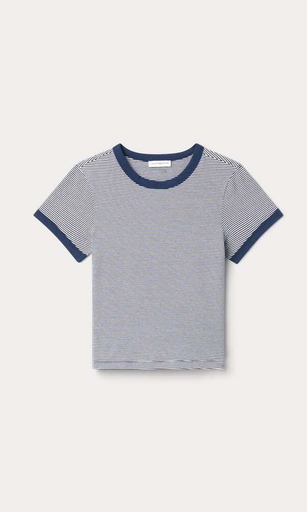 THE RINGER BABY TEE | HORIZON STRIPE-5 | GOOD AMERICAN | FLAT