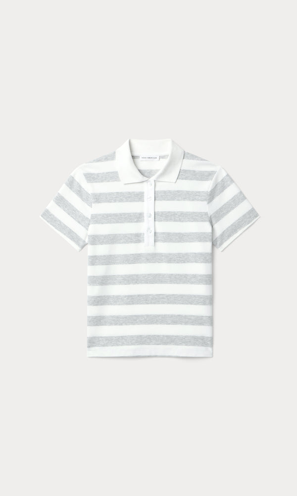 THE EASY POLO | SUMMER STRIPE GREY