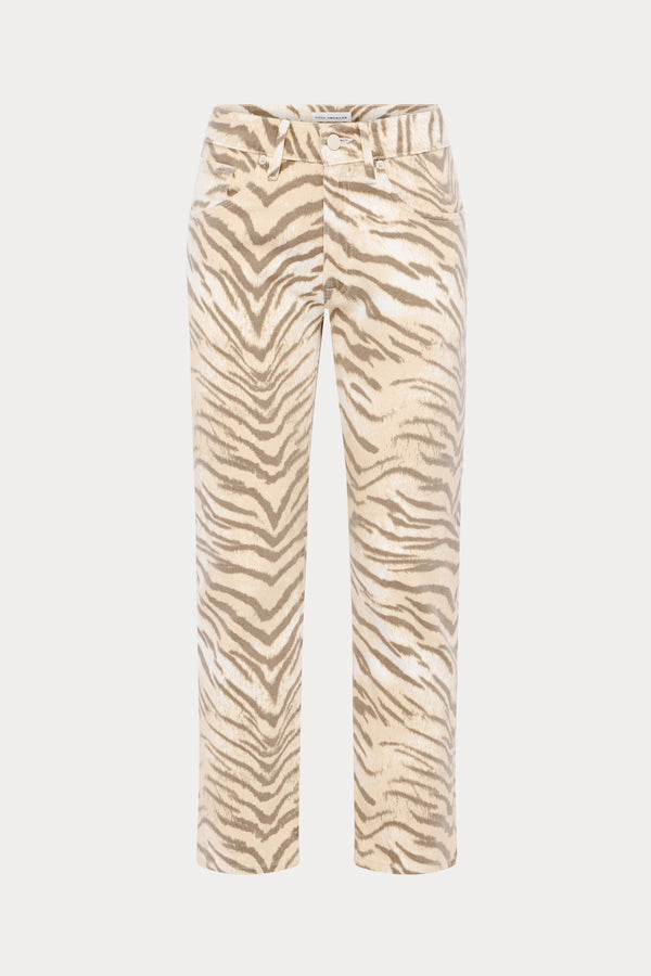 VINTAGE STRAIGHT ANKLE JEANS | BROWN TIGER