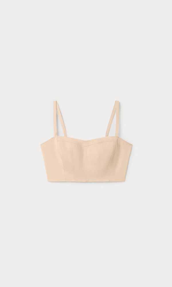 THE BUSTIER TOP | LIGHT TAUPE