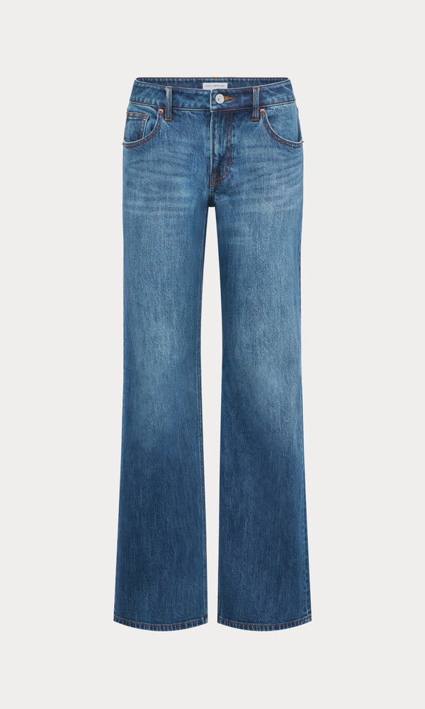 VINTAGE LOW LOOSE JEANS | INDIGO1291-7 | GOOD AMERICAN | FLAT
