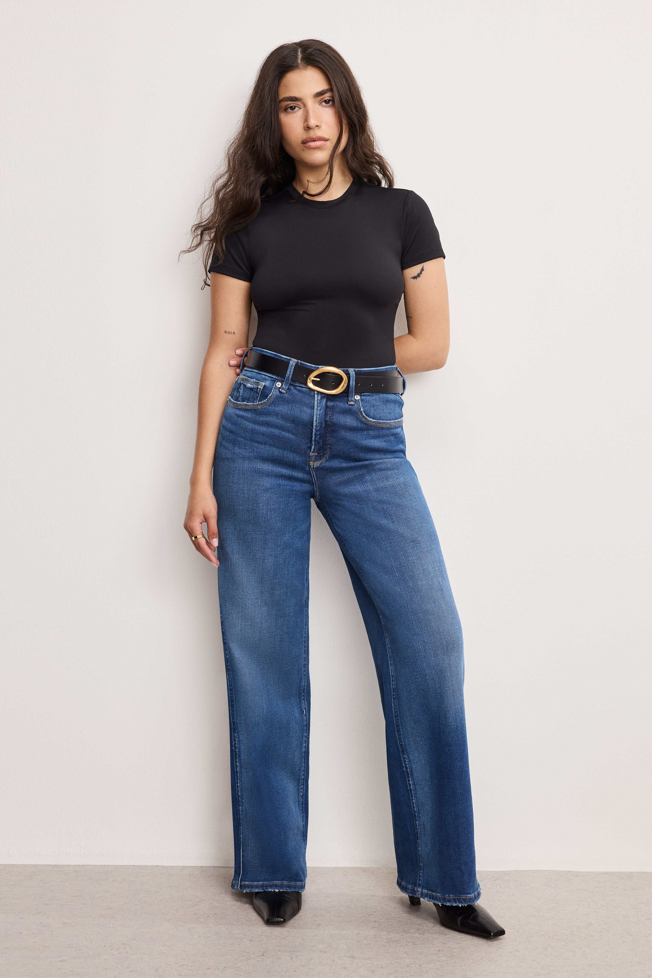 SOFT TECH GOOD PETITE SKATE WIDE JEANS | INDIGO891 – GOOD AMERICAN