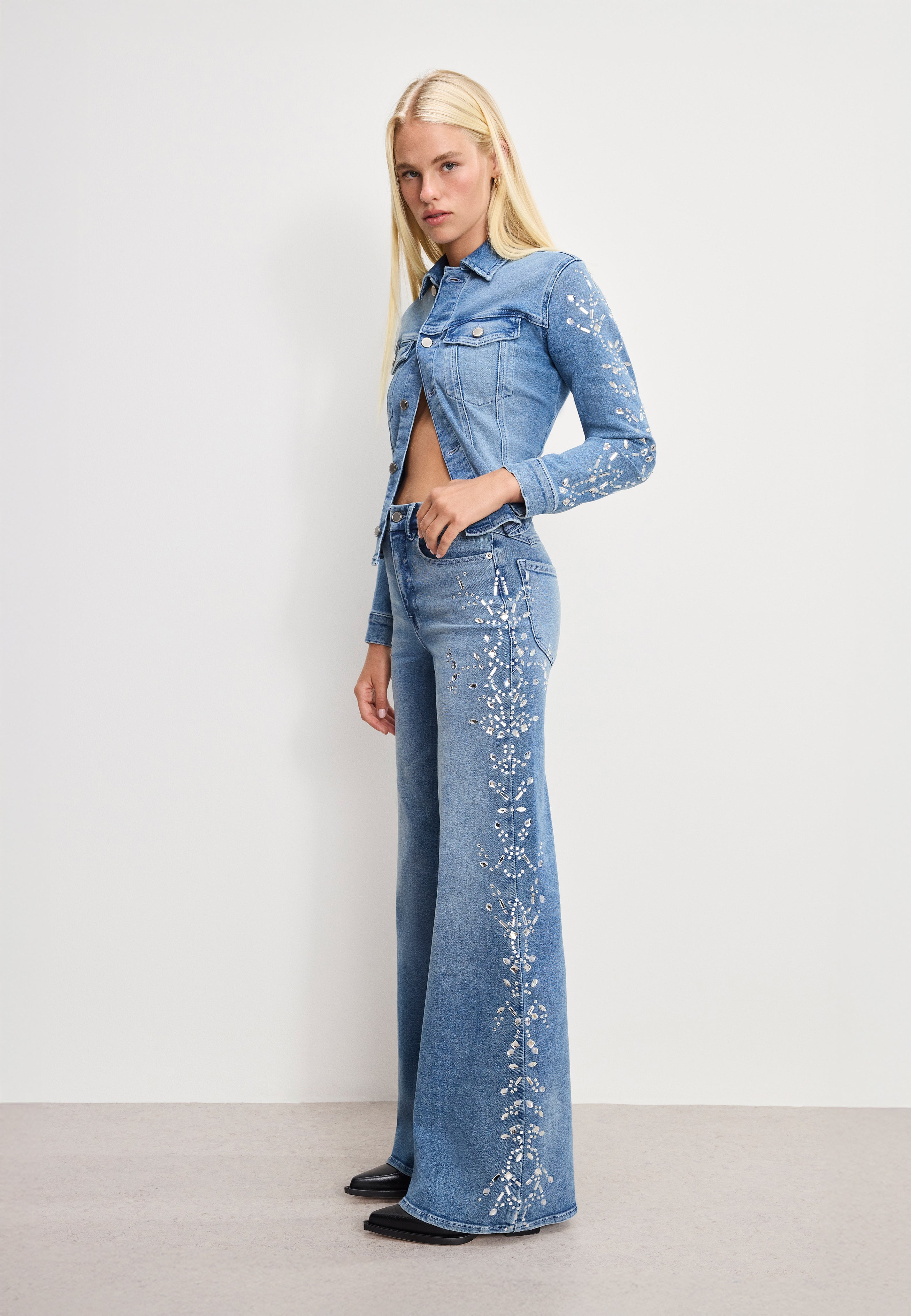 DOLLY JOLEANS CRYSTAL WIDE JEANS | INDIGO1089 – GOOD AMERICAN