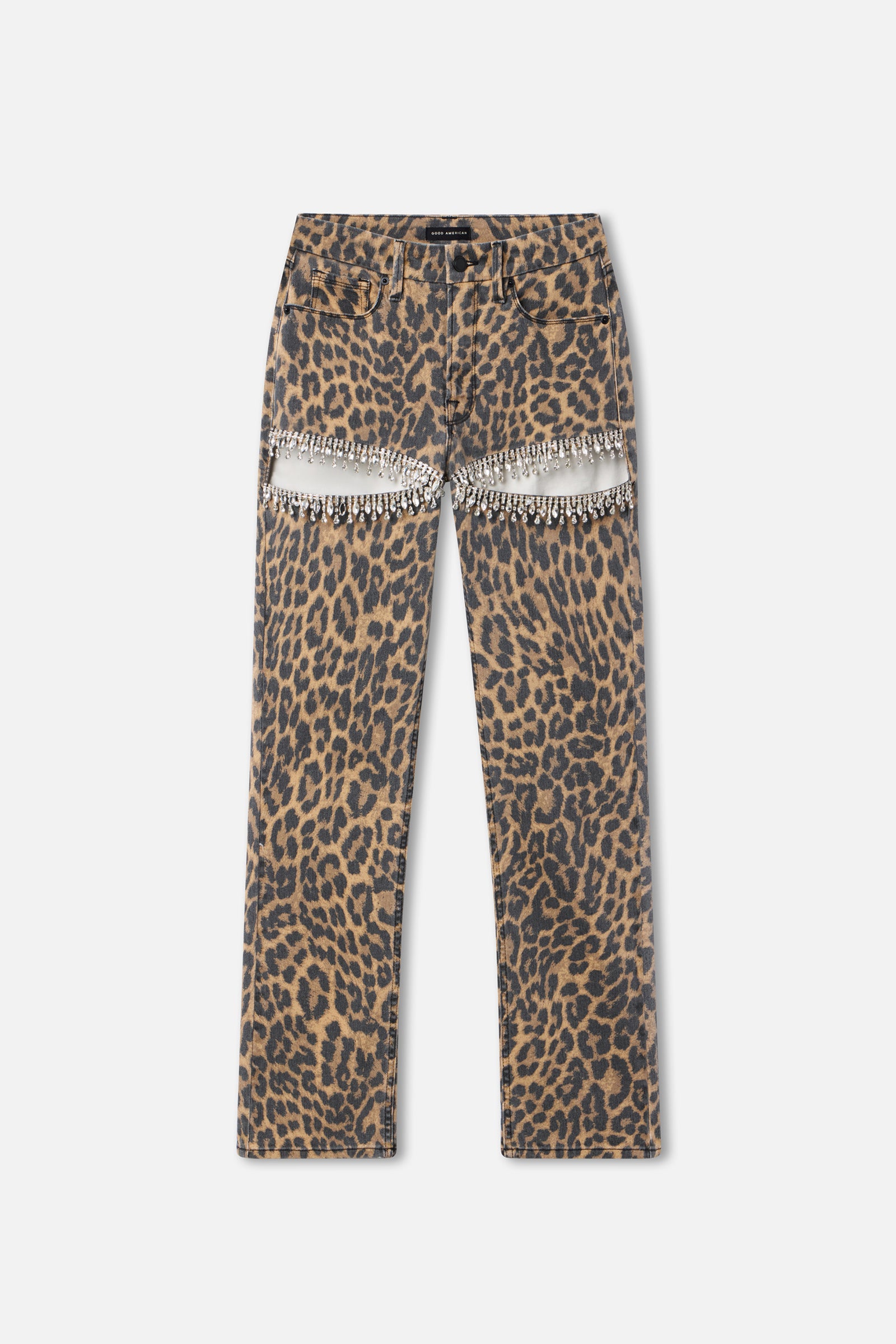 LEOPARD GOOD ICON STRAIGHT DIAMOND JEANS | LUCKY LEOPARD001