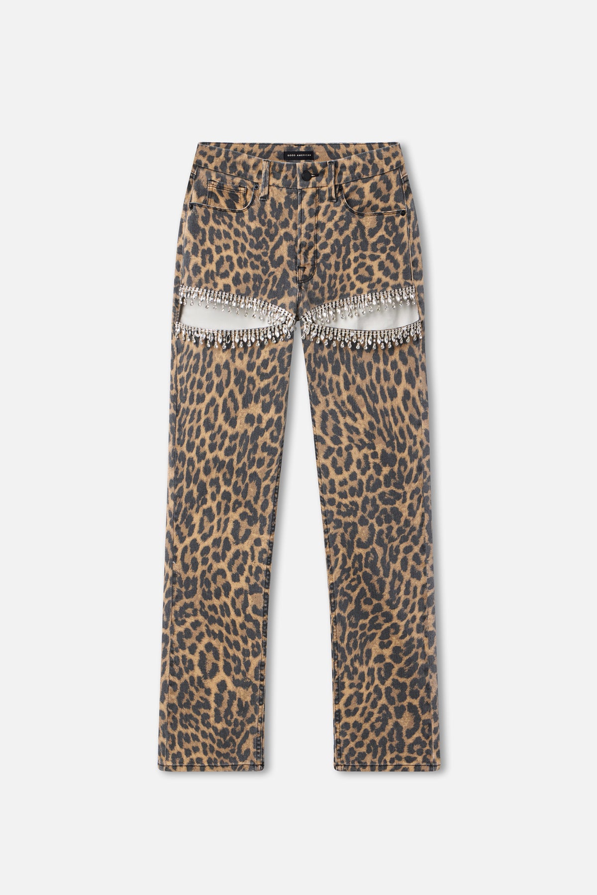 LEOPARD GOOD ICON STRAIGHT DIAMOND JEANS | LUCKY LEOPARD001-6 | GOOD AMERICAN | MODEL_A