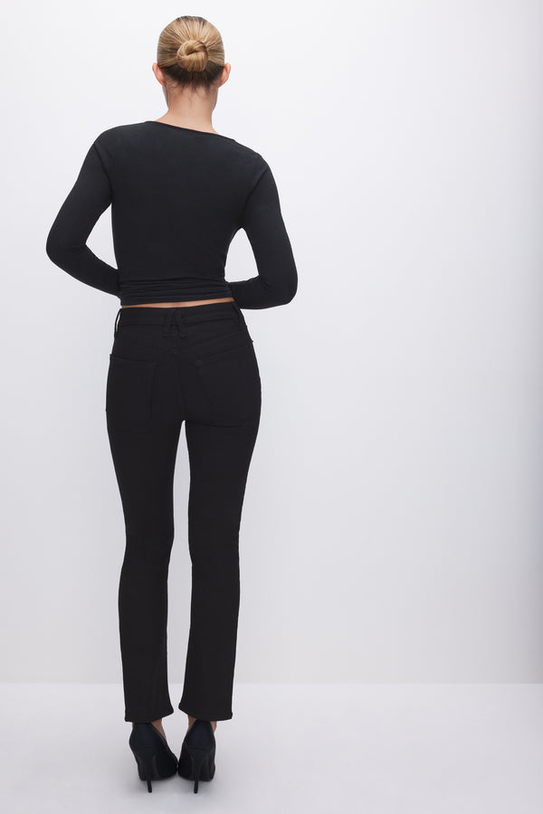 NEVER FADES GOOD LEGS STRAIGHT JEANS | BLACK001