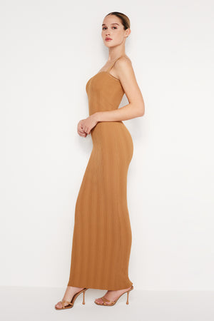 rib knit maxi dress RIBBED KNIT MAXI DRESS