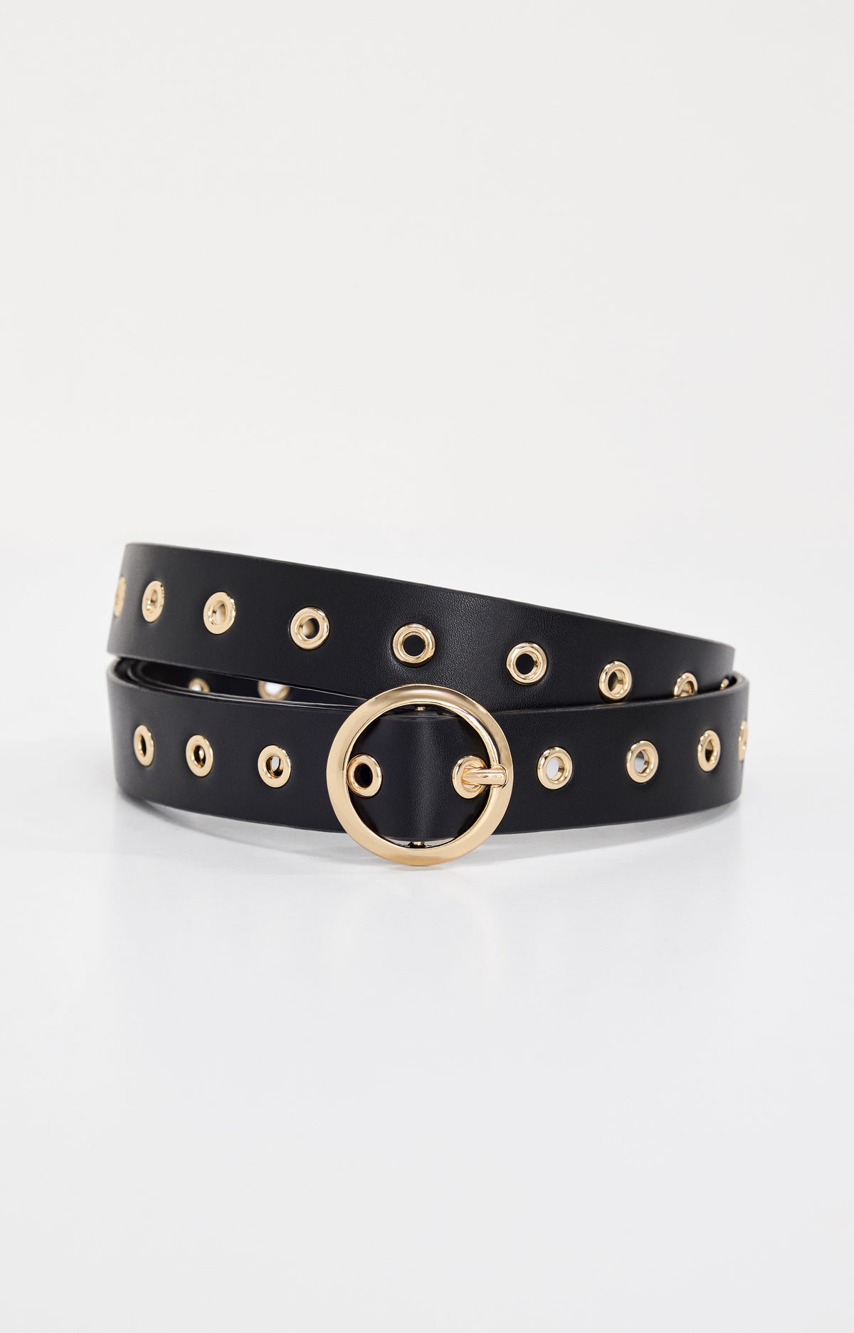 SKINNY EYELET BELT | BLACK001-1 | GOOD AMERICAN | MODEL_A