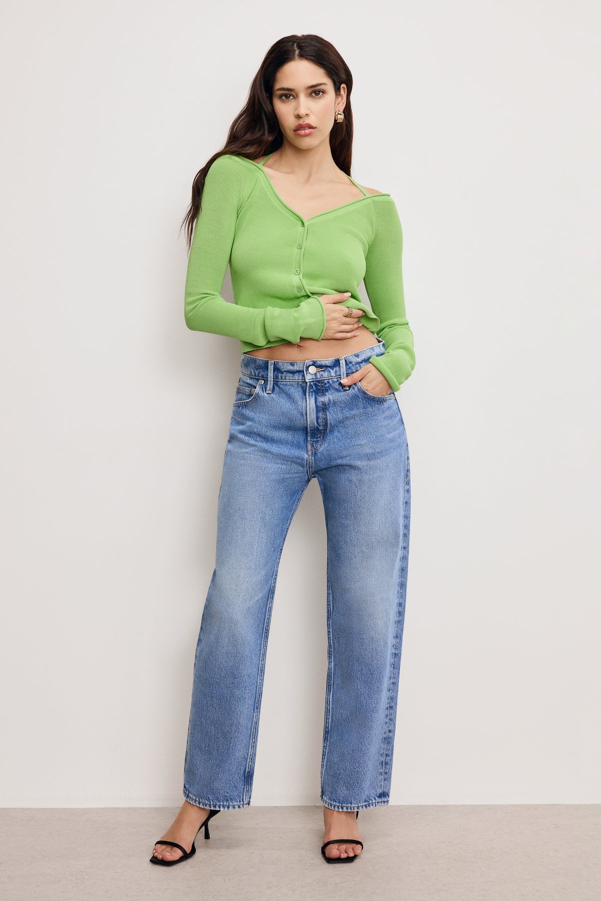 GOOD RELAXED STRAIGHT JEANS | INDIGO885-1 | GOOD AMERICAN | MODEL_A