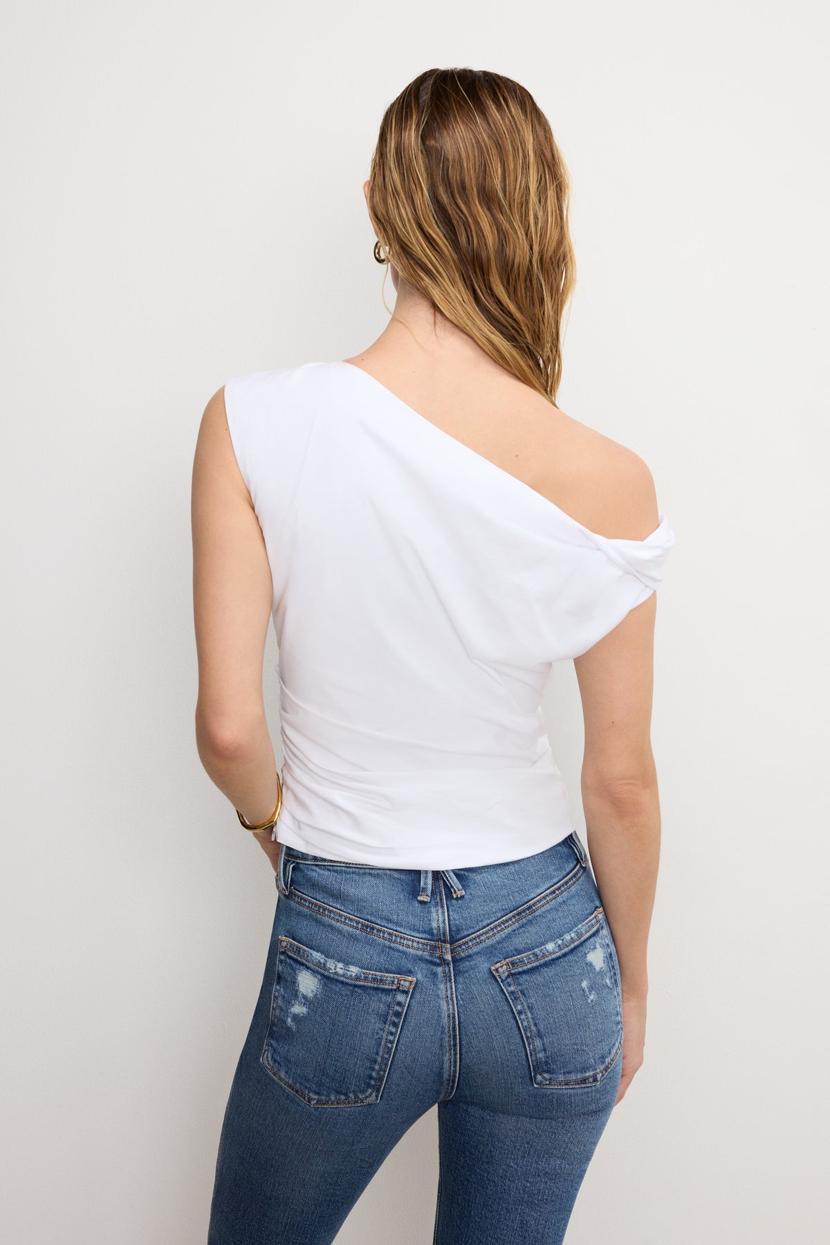 POPLIN OFF SHOULDER TOP | WHITE001-2 | GOOD AMERICAN | MODEL_A