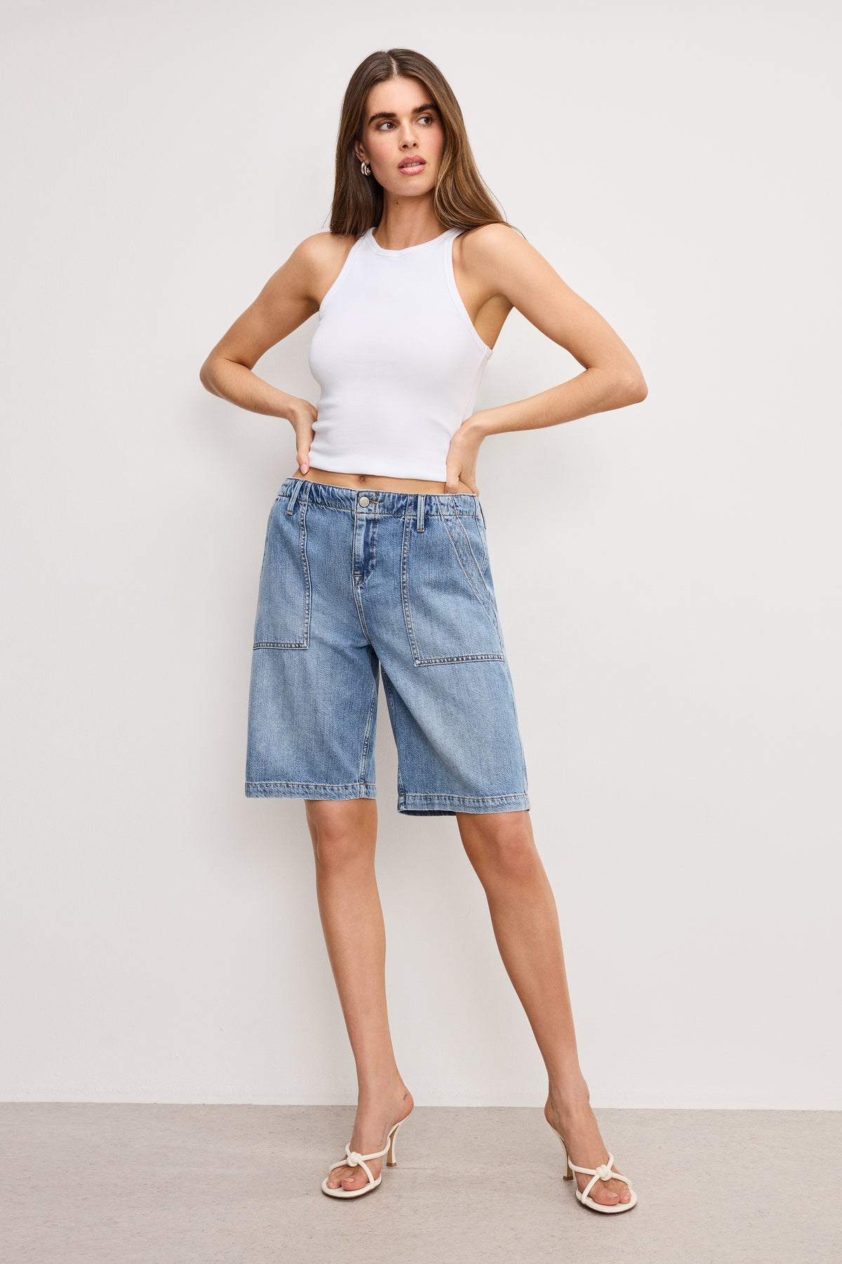 LITE LINEN BERMUDA SHORT | INDIGO786
