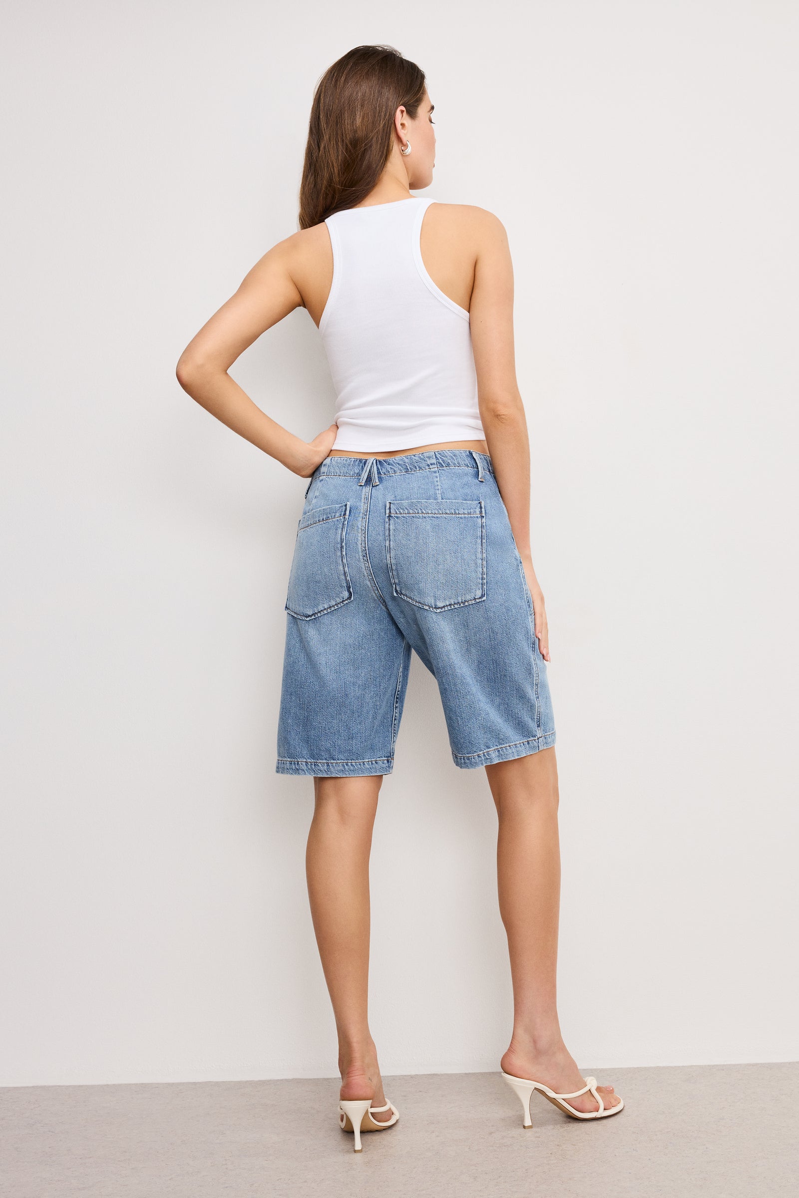 LITE LINEN BERMUDA SHORT | INDIGO786