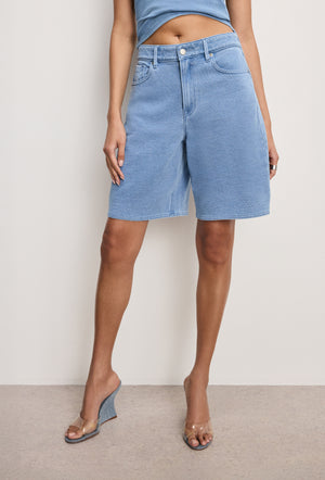 JEANIUS GOOD EASE BERMUDA SHORTS | INDIGO586