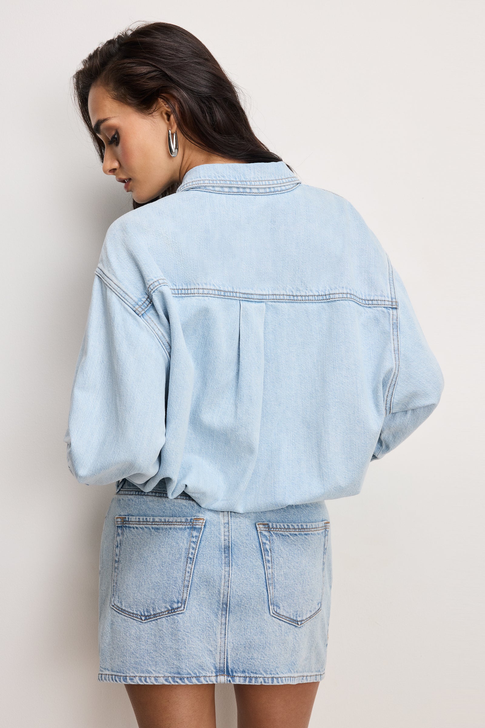 DENIM SHIRT DRESS | INDIGO795