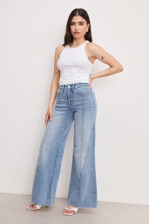 GOOD PETITE PALAZZO JEANS | INDIGO957