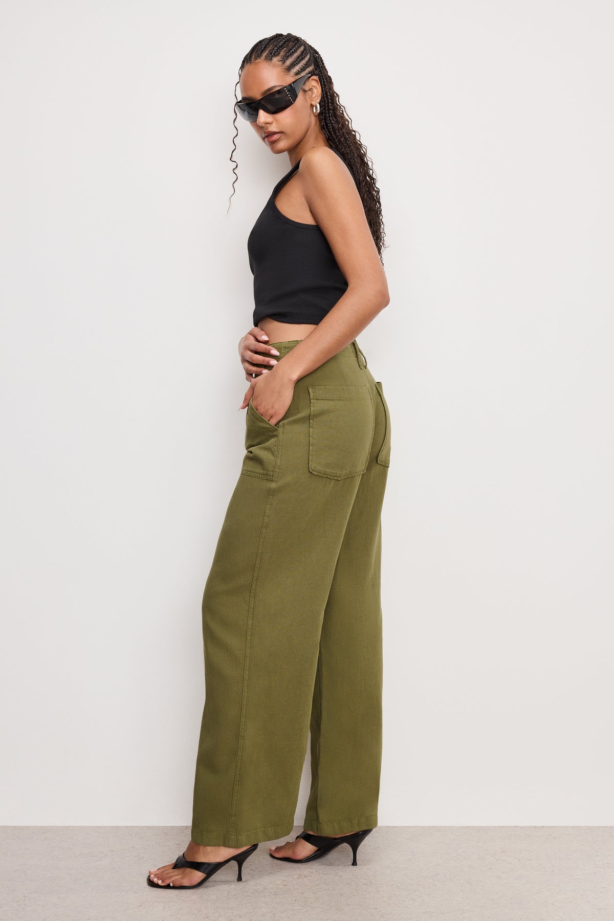 LITE LINEN PANTS | MARTINI OLIVE002