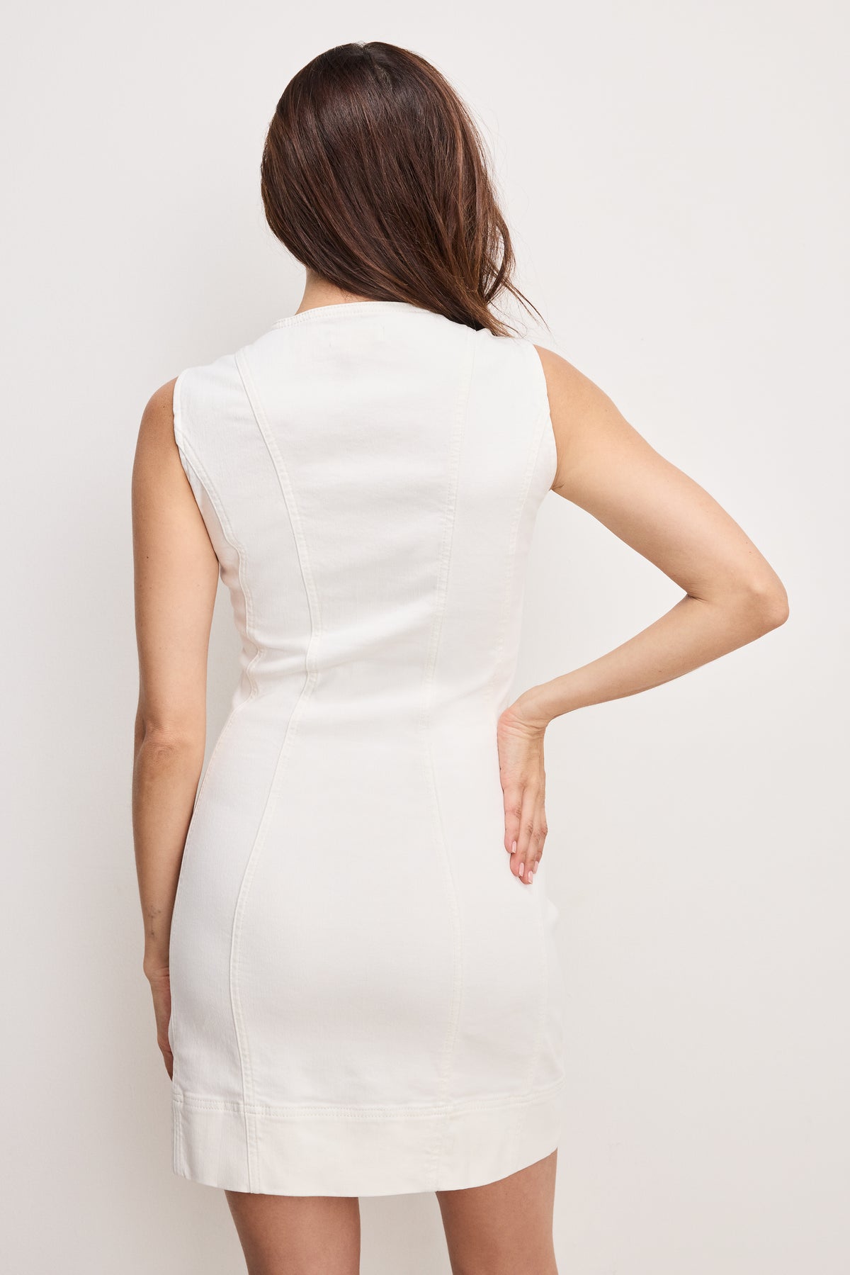 POWER STRETCH MINI DRESS | CLOUD WHITE