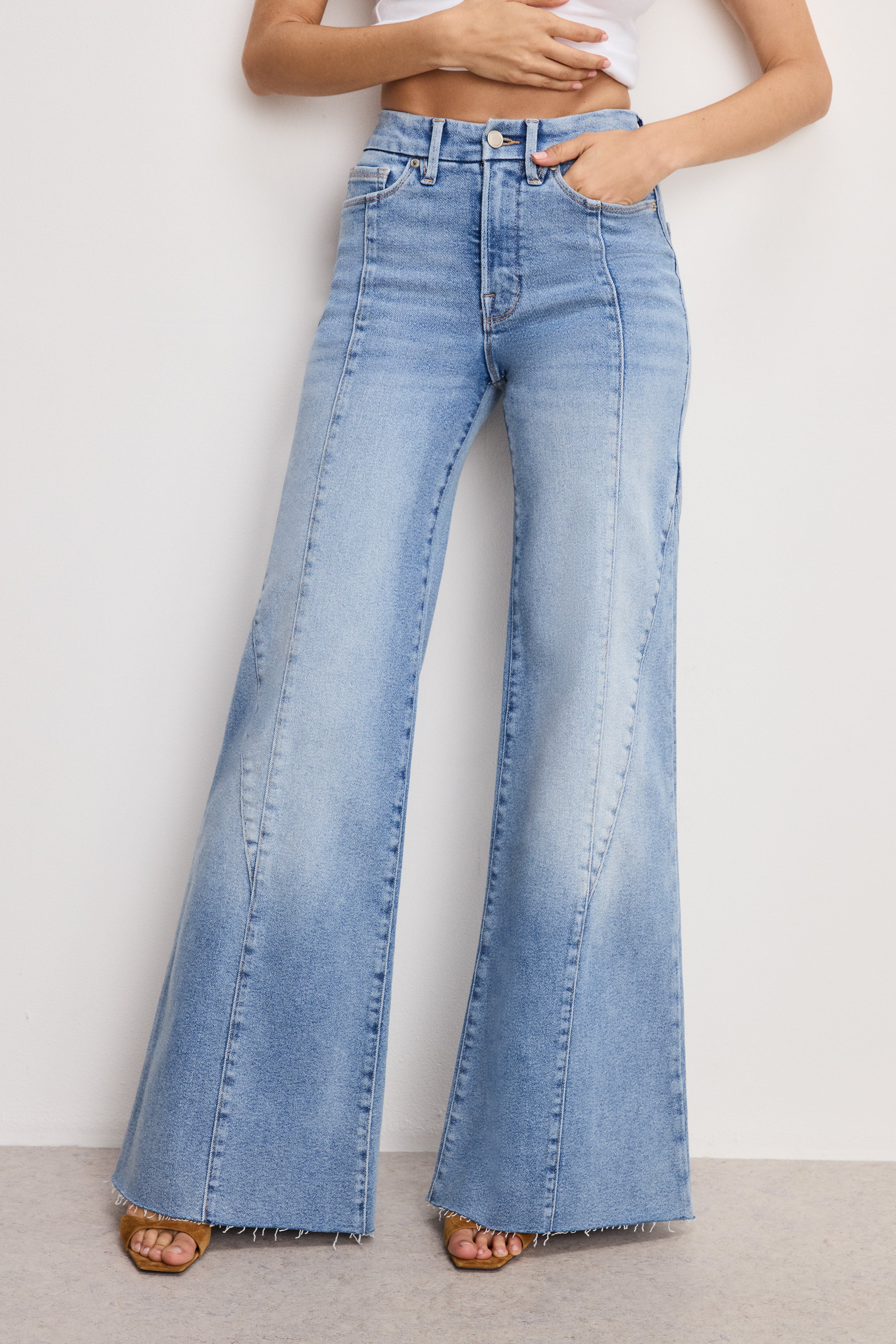 GOOD WAIST PALAZZO JEANS | INDIGO957 – GOOD AMERICAN