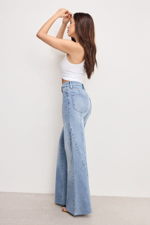 GOOD WAIST PALAZZO JEANS | INDIGO957