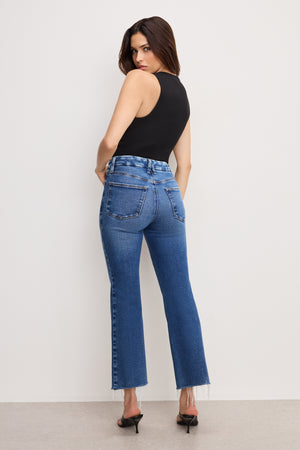 GOOD LEGS CROPPED MINI BOOT JEANS | INDIGO818