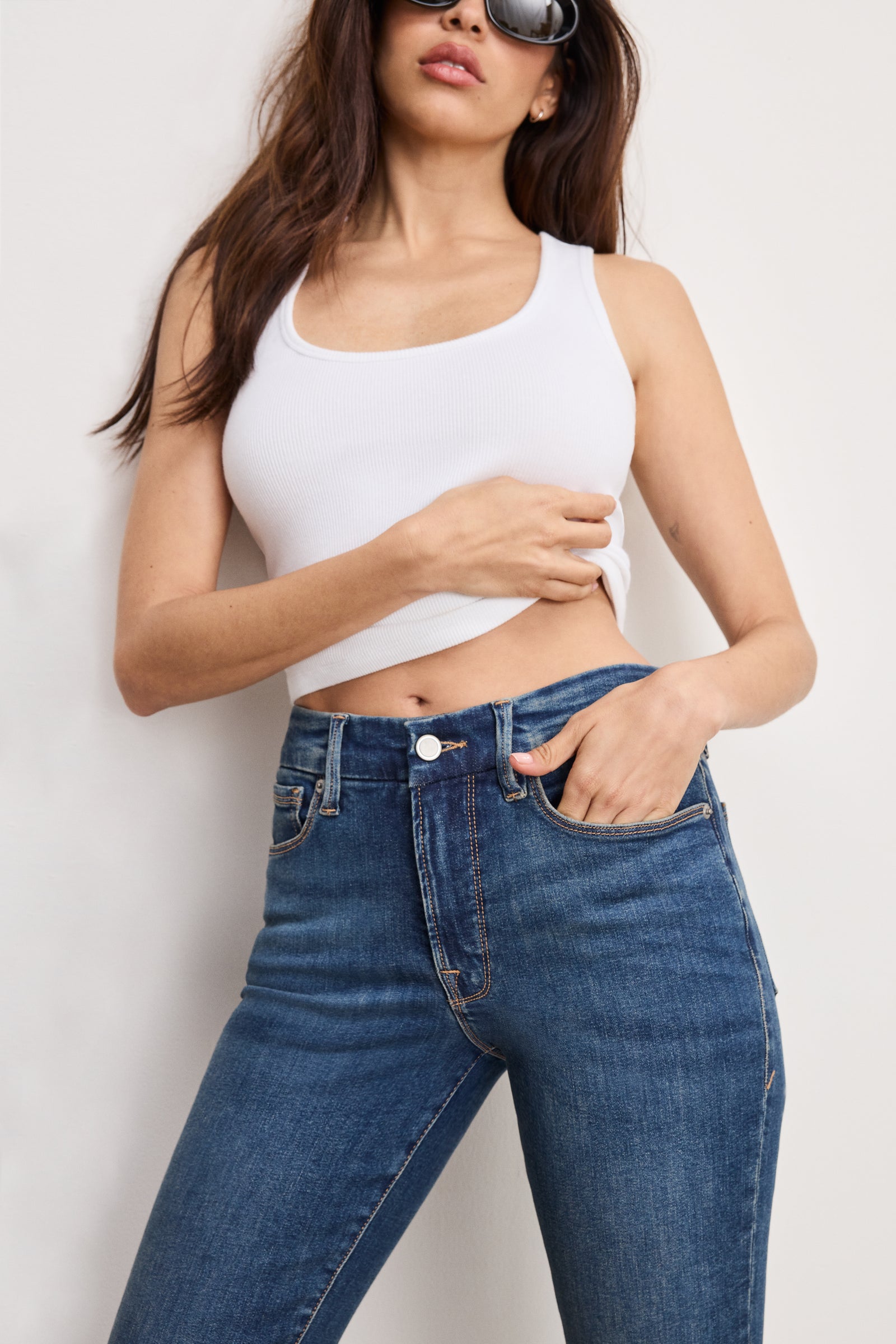 GOOD LEGS STRAIGHT JEANS LONG | BLUE004