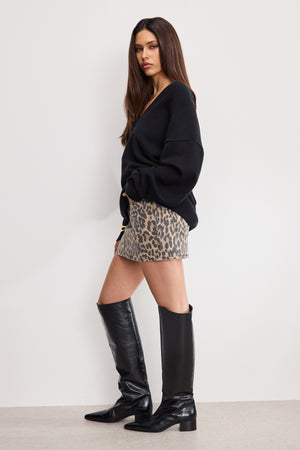 LEOPARD GOOD 90S MINI SKIRT | LUCKY LEOPARD001