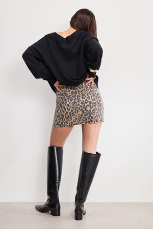 LEOPARD GOOD 90S MINI SKIRT | LUCKY LEOPARD001