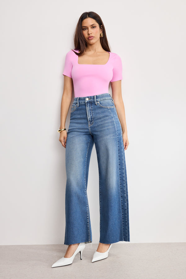 SCULPTING SQUARE NECK BODYSUIT | FUSCHIA002