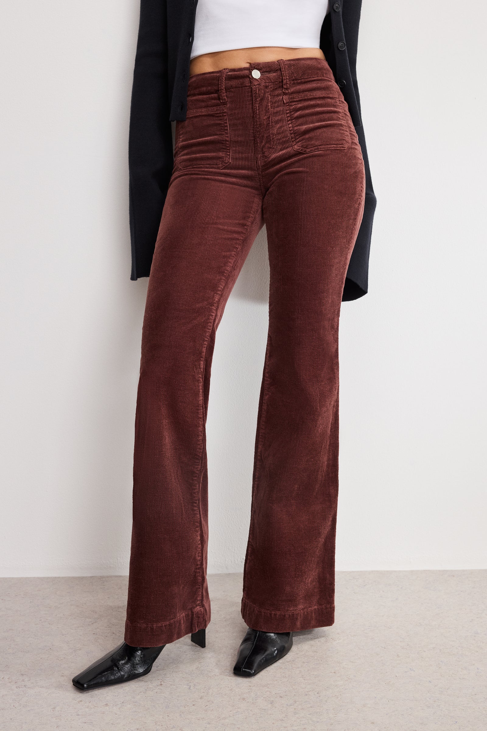 GOOD LEGS FLARE CORDUROY PANTS | WALNUT004