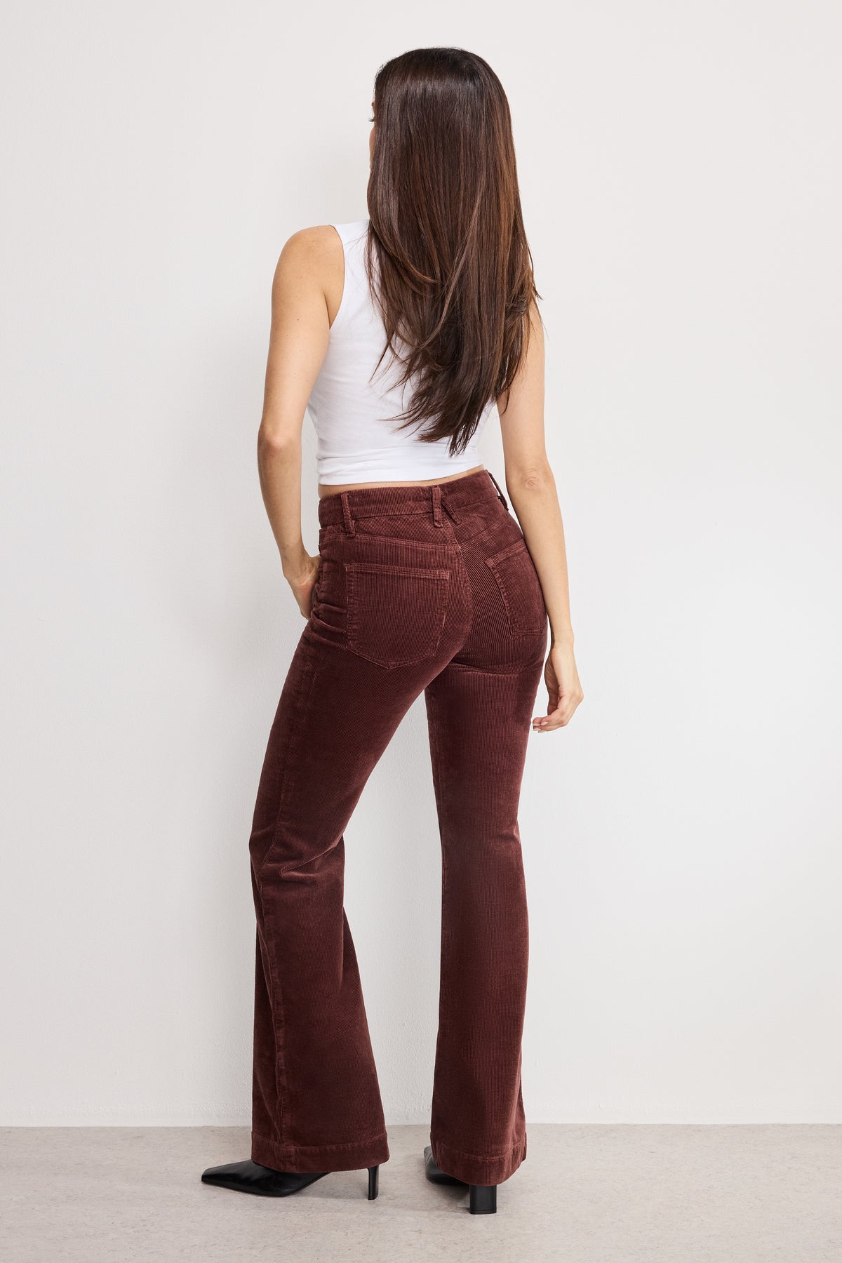 GOOD LEGS FLARE CORDUROY PANTS | WALNUT004